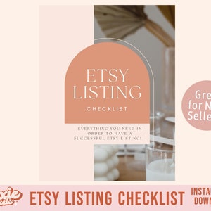 Etsy Listing Checklist for Etsy Sellers, New Etsy Shop Success Guide, How to Sell on Etsy, Small Business, Beginner’s Guide to Etsy