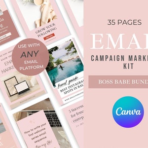 Canva Email Template Bundle, FloDesk, MailerLite, Mailchimp Email Design, Email Marketing Newsletter Template, Canva Template for Email