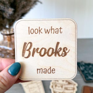 Look what I made magnet, Custom look what I made magnet, kids artwrok magnet, childrens artwork magnet, fridge artwork magnet