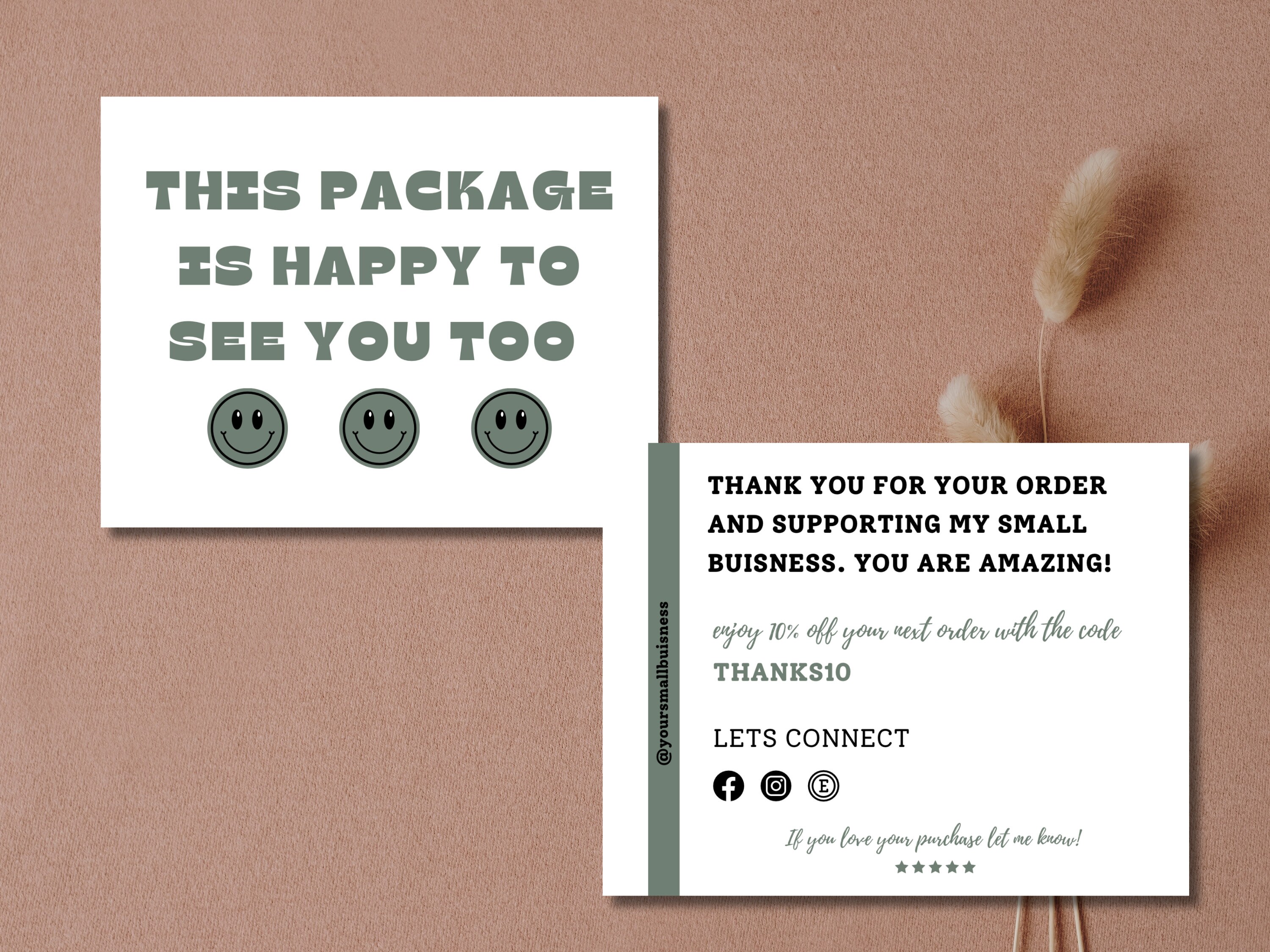 Thanks See Smiley Face Thank You Card, This Package is Happy to See You Too ...