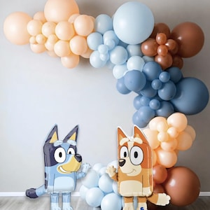 Licensed Balloon Garland Kit Pastel Puppy Party Decor Blue Heeler-Inspired Balloons Wackadoo Birthday Arch