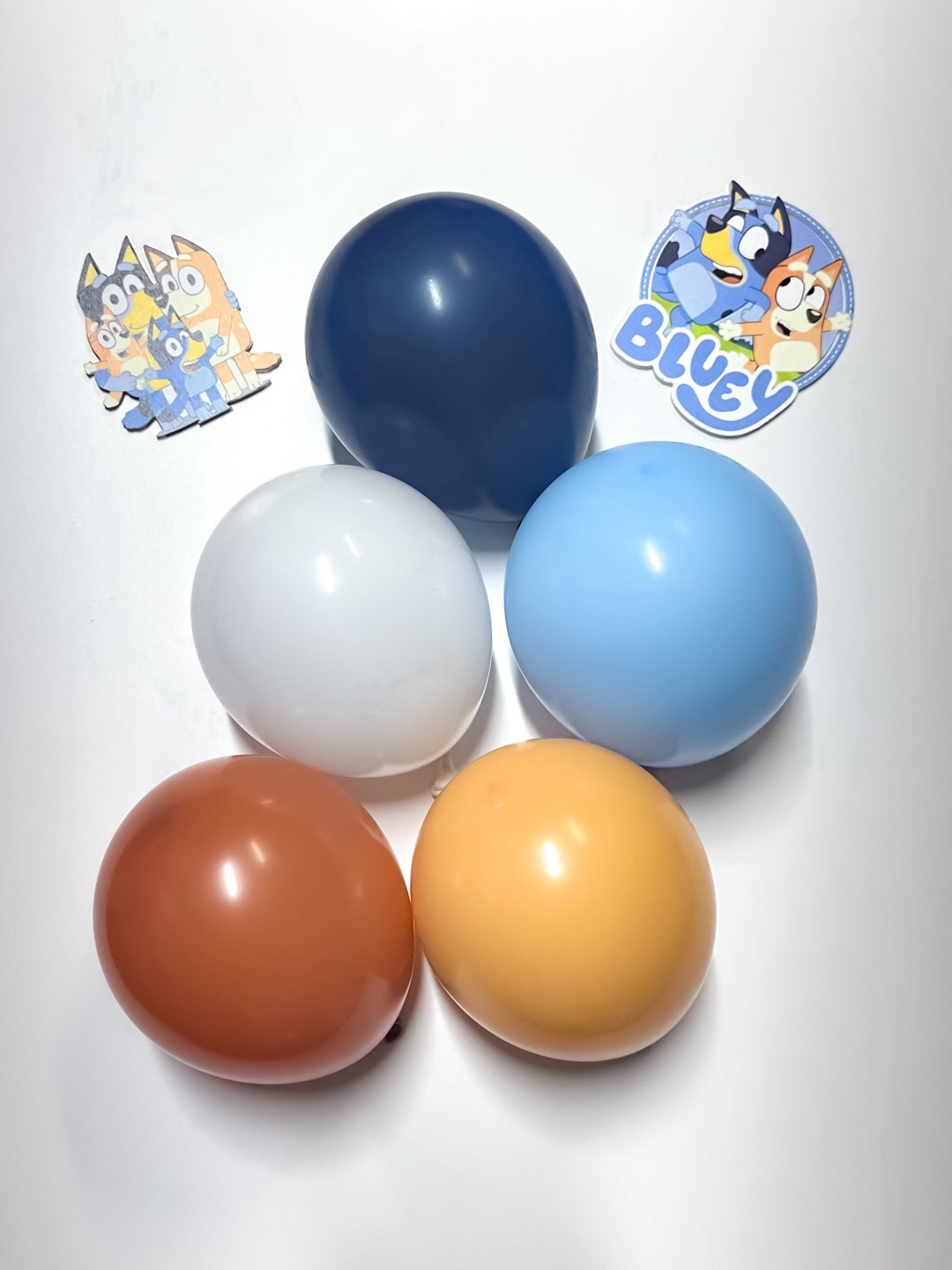 DIY Bluey and Bingo Garland, Kids Birthday, Navy, White, Blue, Peach