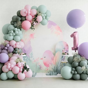 Fairy First Birthday Balloons Arch Kit Wild Flower Daisy Spring Meadow Garden Garland Birthday Enchanted Pixie Matte Wildflower Boho Shower