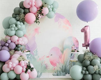 Fairy First Birthday Balloons Arch Kit Wild Flower Daisy Spring Meadow Garden Garland Birthday Enchanted Pixie Matte Wildflower Boho Shower