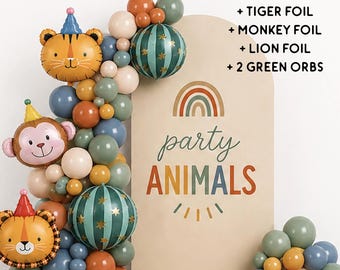 Boho Party Animals Balloon Garland Kit DIY Safari First Birthday Decor Wild One