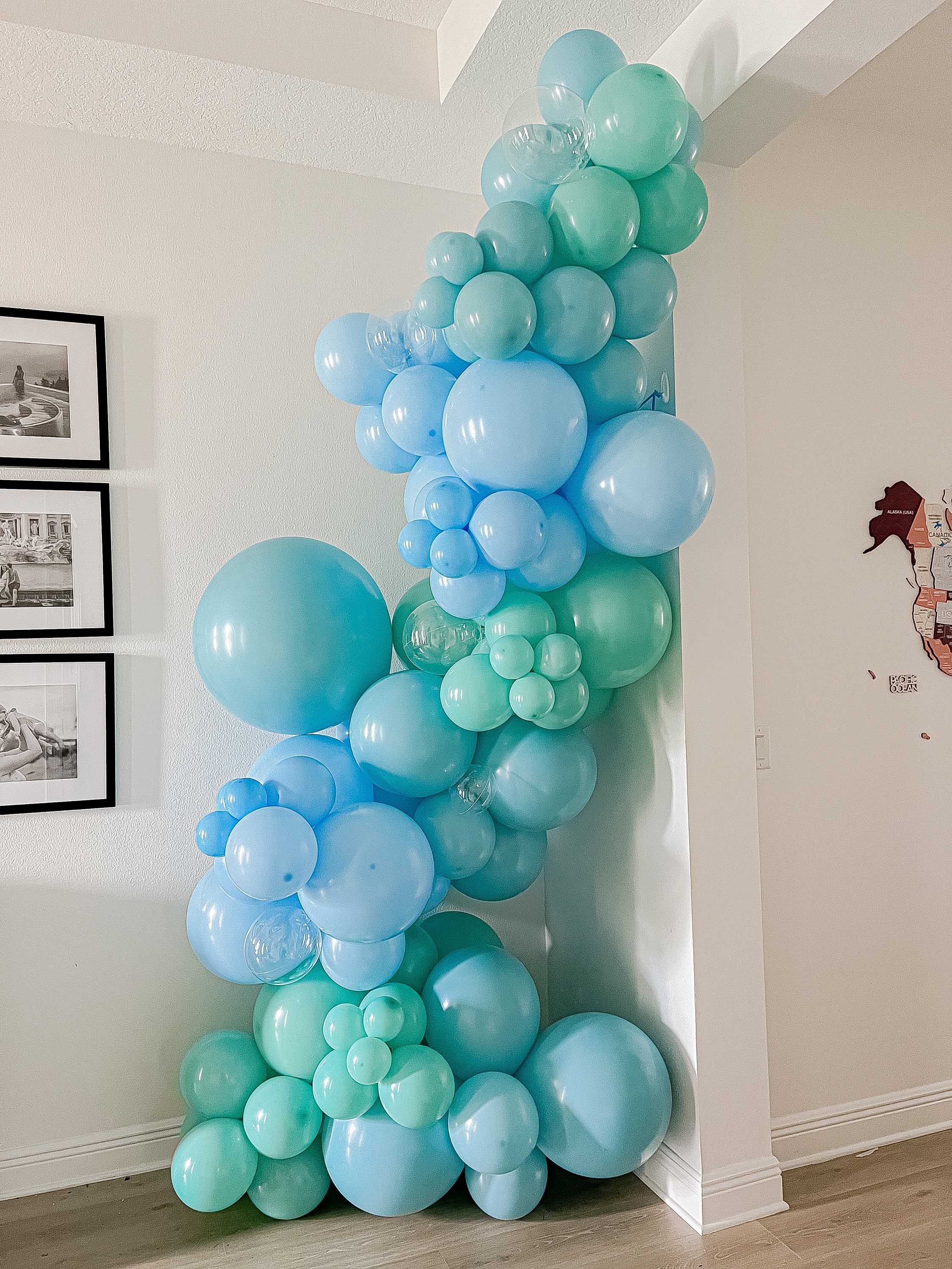 DIY Blue Green Balloon Garland Birthday Party Bachelorette Etsy