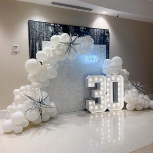 White Balloon Garland Kit Wedding Bachelorette Bridal Shower Baptism Anniversary Elegant Event Decor