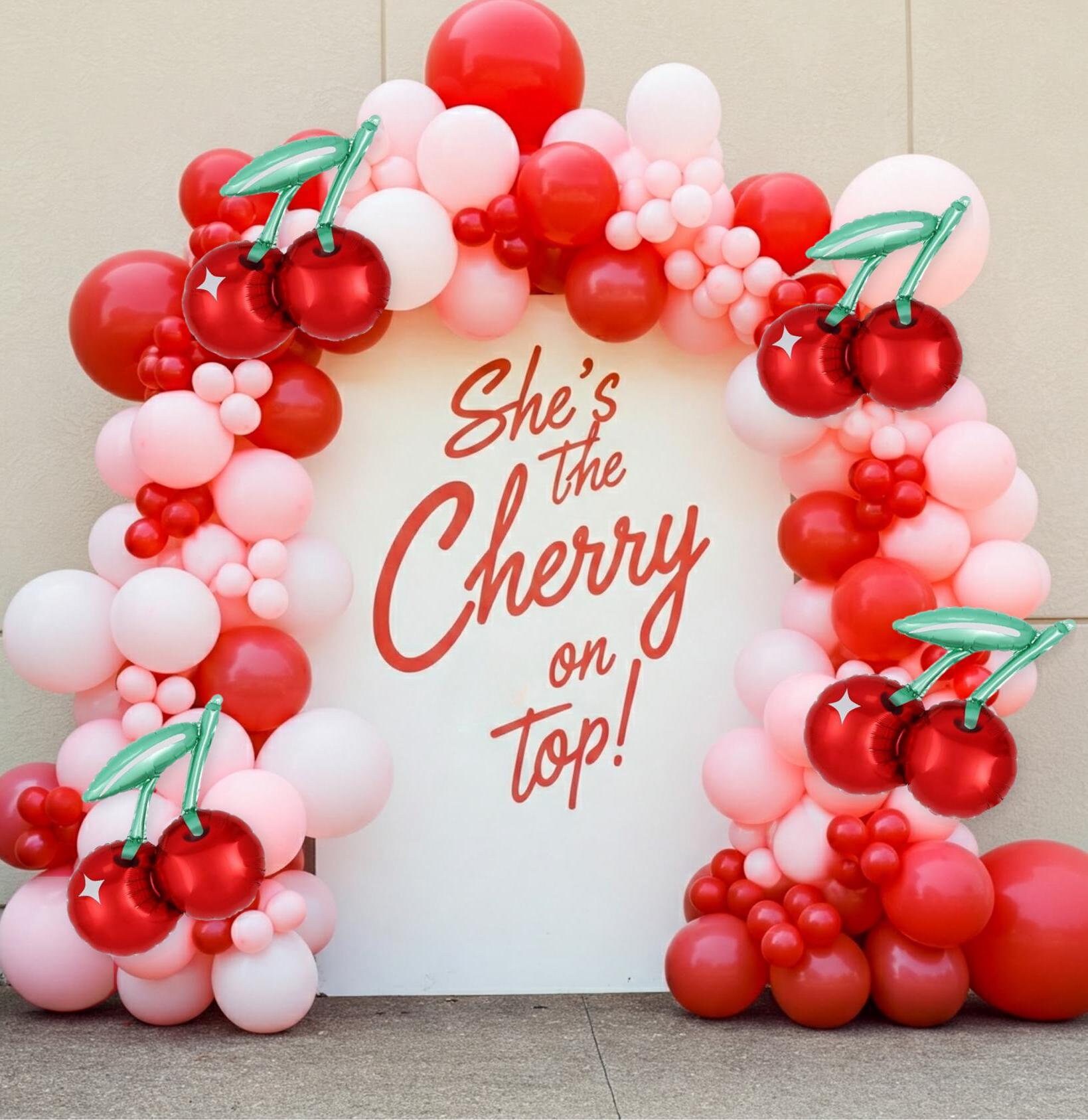 Shes The Cherry On Top Balloons Kit Garland Arch Red Pink Birthday 