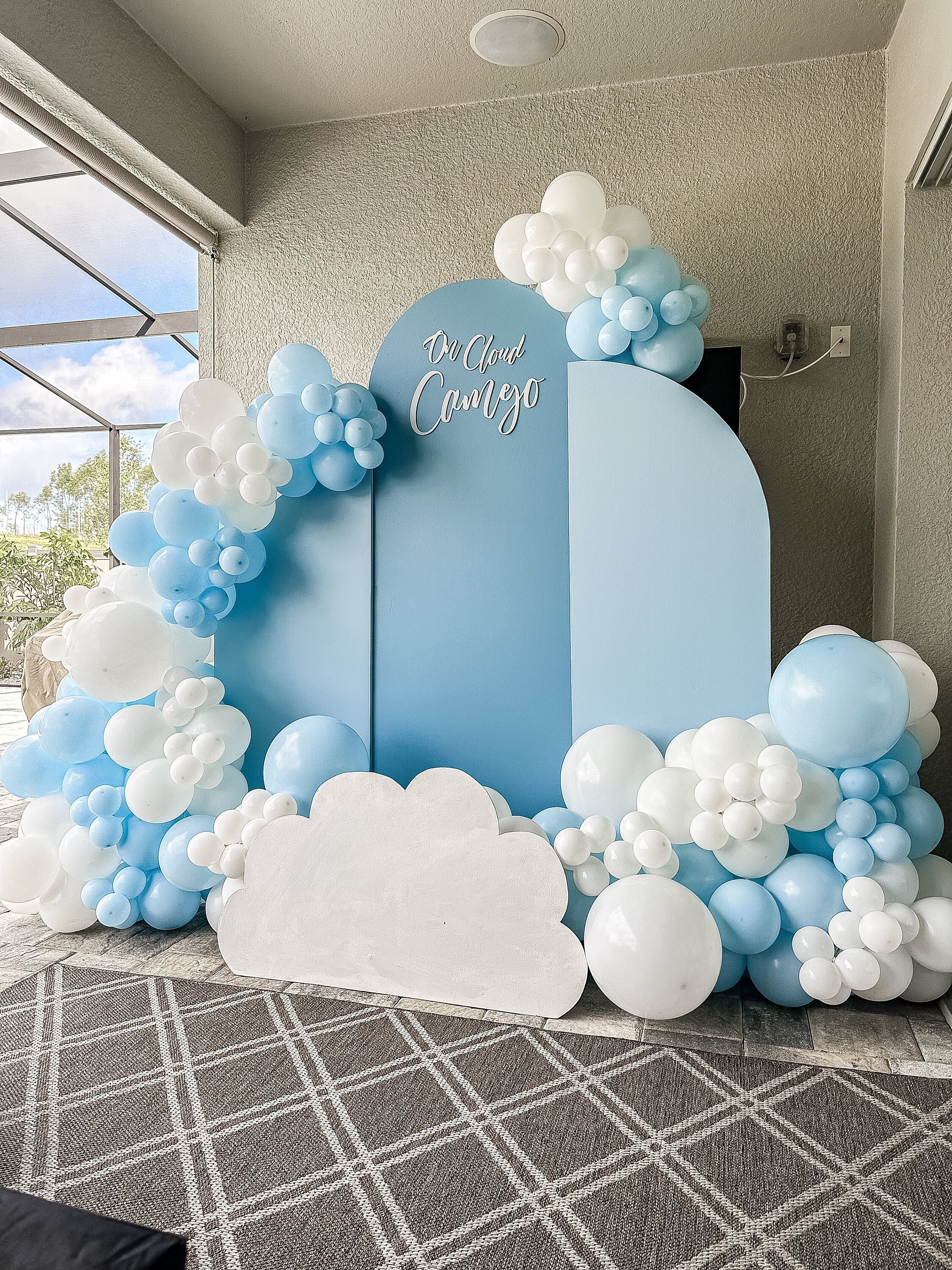 On Cloud Nine Baby Shower Balloon Arch Garland Kit DIY Clouds Baby