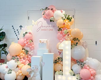 Kit de arco de globos con guirnalda de conejo para hacer uno mismo, decoraciones de primavera para baby shower de Pascua, para un dulce