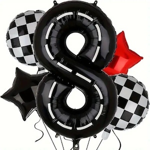 Race Car Balloon Bundle Decor Seventh Racing Party Pedal To The Medal Milestone Checkered Flag Start Your Engines Two Fast First Lap