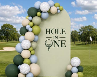 Golf Birthday Balloon Kit | Hole In One Garland with Ball Foils