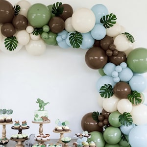 Dinosaur Balloon Garland Kit: Jungle Theme Baby Shower Decor