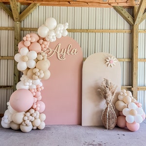 Pink And Neutral Balloon Arch Garland Kit DIY Dusty Pinks White Sand Birthday Christening Baby Shower Blush Boho Berry Bridal Shower Girly
