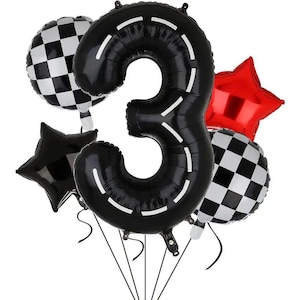 Fast Three Birthday Balloons,