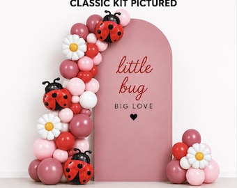 Little Bug Big Love Ladybug Balloon Garland Kit DIY Daisy First Birthday Valentine Party