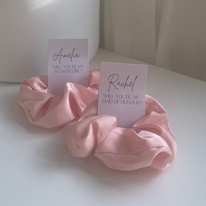 Proposal Scrunchies Personalised | Personalised Bridesmaid Proposal Scrunchie | MOH Gift | Hen's Party Gifts | Bachelorette Party