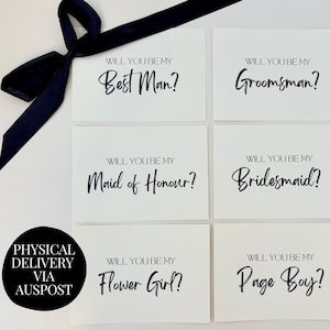 Minimalist A6 Bridesmaid Groomsman Proposal Cards | Minimal Chic Bridesmaid Proposal | Bridal Proposal | Maid of Honour Proposal | Best Man