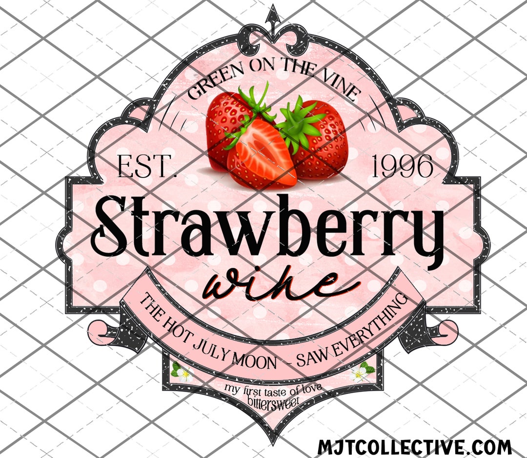 Strawberry Wine PNG File Etsy