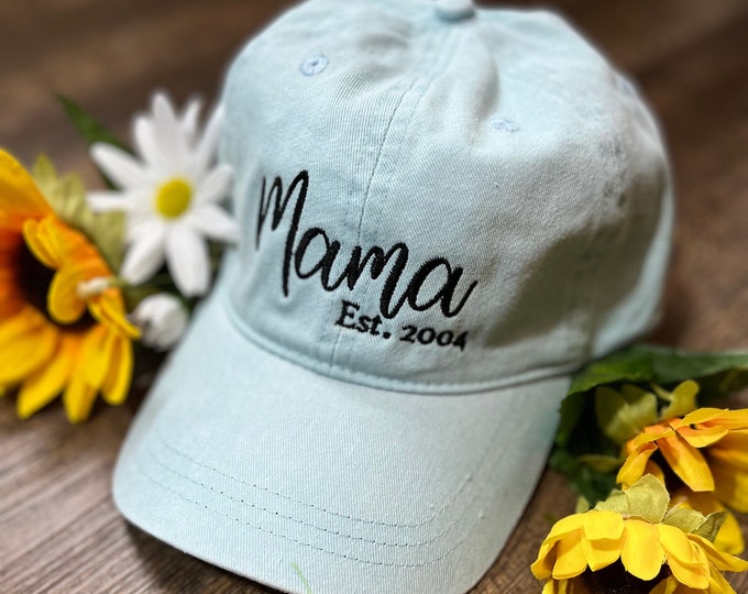 Mama Hat  |  Mama Cap  |  Mom Gift  |  Grandma Gift  |  Pigment Dyed Dad Hat