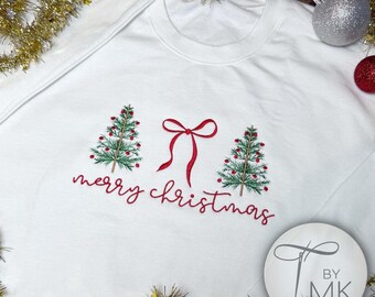 Holiday Christmas Tree with Bow Sweatshirt