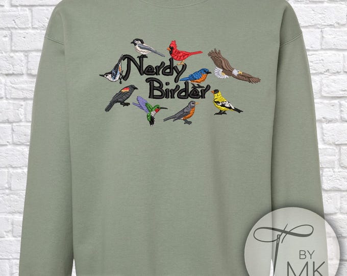 Customizable Bird Embroidered Sweatshirt