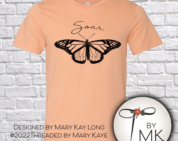 Monarch Butterfly T-Shirt  |  Butterfly Lover Gift  |  Soar T-shirt