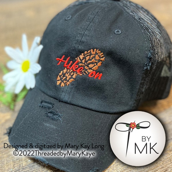 Hike Hat  |  Hiking Mesh Hat  |  Hiker Gift | Hiker Hat  |  Distressed Hat