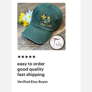 Stay Wild Hat | Wild Flower Cap | Wildflower Gift afbeelding 10