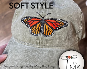 Monarch Butterfly Pigment Dyed Hat  |  Monarch Gift | Soft Dad Hat