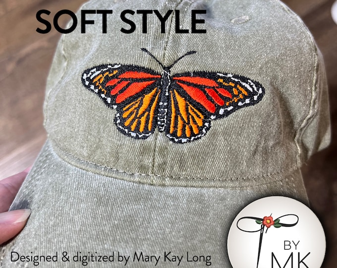 Monarch Butterfly Pigment Dyed Hat  |  Monarch Gift | Soft Dad Hat