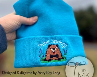 Groundhog Spring Weather Predictor Beanie Winter Knit Hat