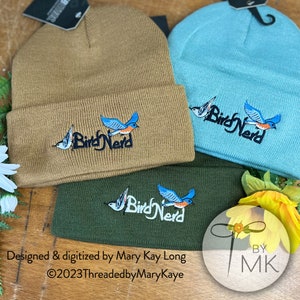 Bird Nerd Beanie Winter Knit Hat Bird Gift