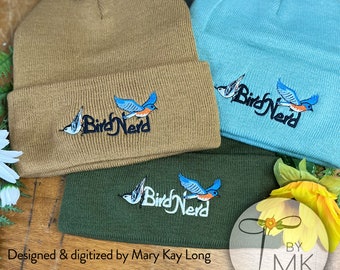 Bird Nerd Beanie Winter Knit Hat Bird Gift