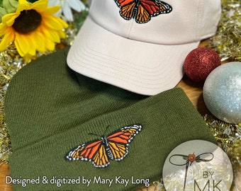 Butterfly Soft Beanie Winter Knit Hat Monarch Gift
