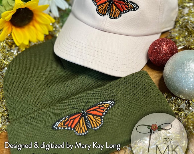 Butterfly Soft Beanie Winter Knit Hat Monarch Gift