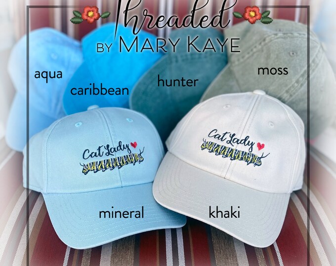 Monarch Caterpillar Hat  |  Cat Lady Hat  |  Cat Mama Cap  |  Caterpillar Gift