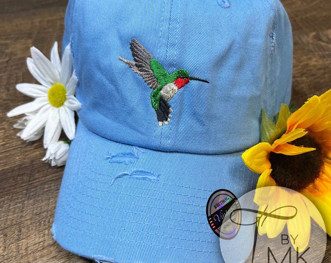 Hummingbird Embroidered Hat