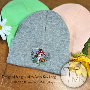 Amanita Mushroom Beanie Knit Winter Hat