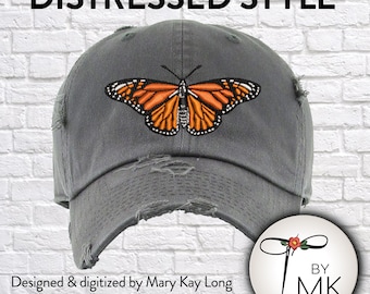 Monarch Distressed Hat  |  Monarch Gift | Monarch Butterfly  |  Distressed Hat