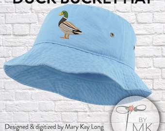 Embroidered Mallard Duck Bucket Hat