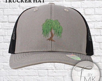 Embroidered Willow Tree TRUCKER Hat