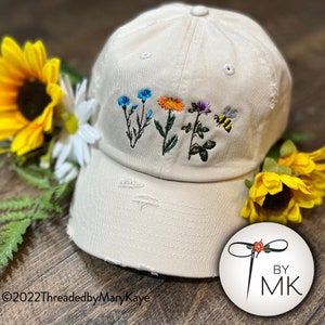 Wildflower Hat  |  Wildflower Gift | Wild Flower Hat  |  Customizable Hat