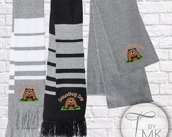 Groundhog Weather Predictor Winter Scarf