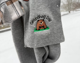 Groundhog Weather Predictor Winter Scarf
