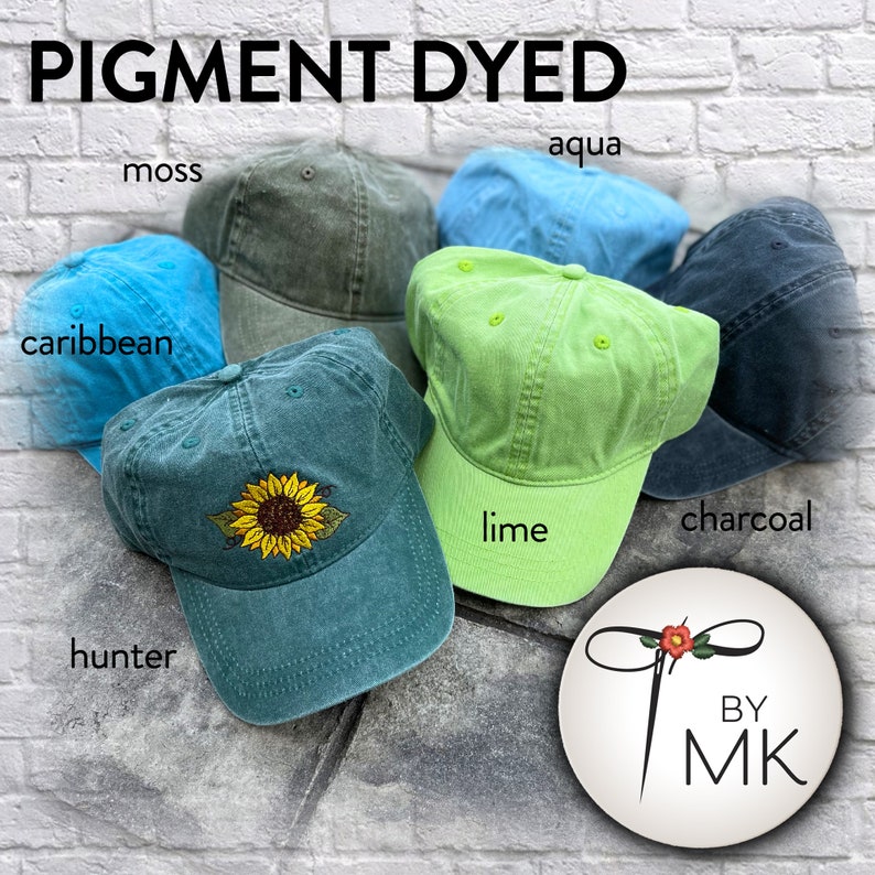 Many colors to choose from in the pigment dyed, soft dad hat.