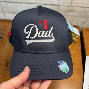 Fathers Day Hat Dad Cap Father&#39;s Day Gift Dad Gift Mesh Back Trucker Hat