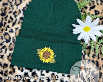 Sunflower Soft Beanie Winter Knit Hat Sunflower Gift