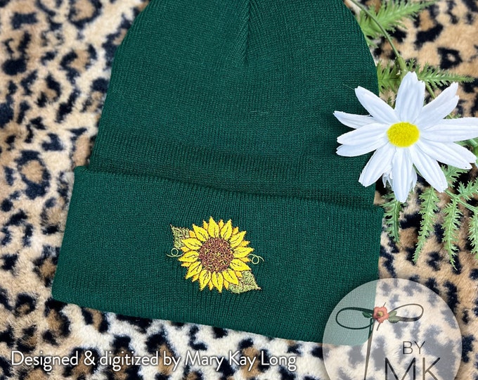 Sunflower Soft Beanie Winter Knit Hat Sunflower Gift