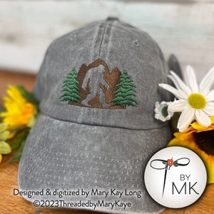 Bigfoot Hat  |  Big Foot Trees  |  Bigfoot Gift | Sasquatch Mountain Hat